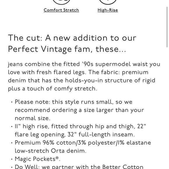 NWOT Madewell The Perfect Vintage Flare Jean in Sherborn Wash Black 24 - Picture 6 of 6